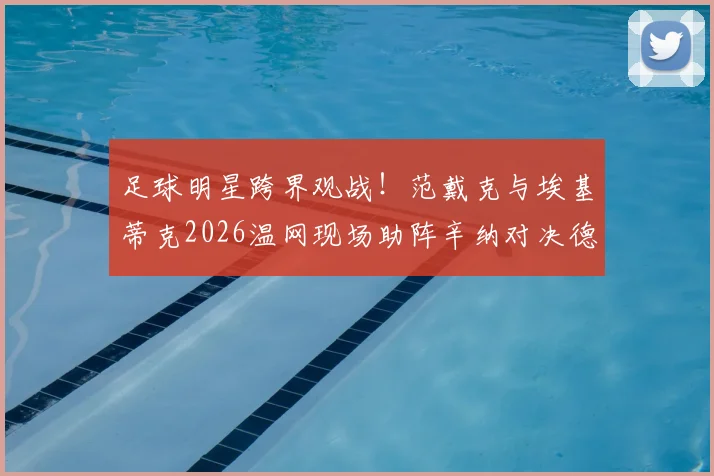 足球明星跨界观战!范戴克与埃基蒂克2026温网现场助阵辛纳对决德约科维奇